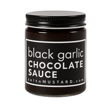 black garlic CHOCOLATE SAUCE - salt + MUSTARD