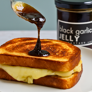 black garlic JELLY - salt + MUSTARD