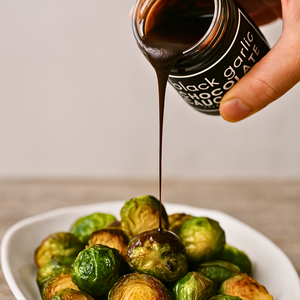 black garlic CHOCOLATE SAUCE - salt + MUSTARD