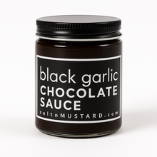 black garlic CHOCOLATE SAUCE - salt + MUSTARD