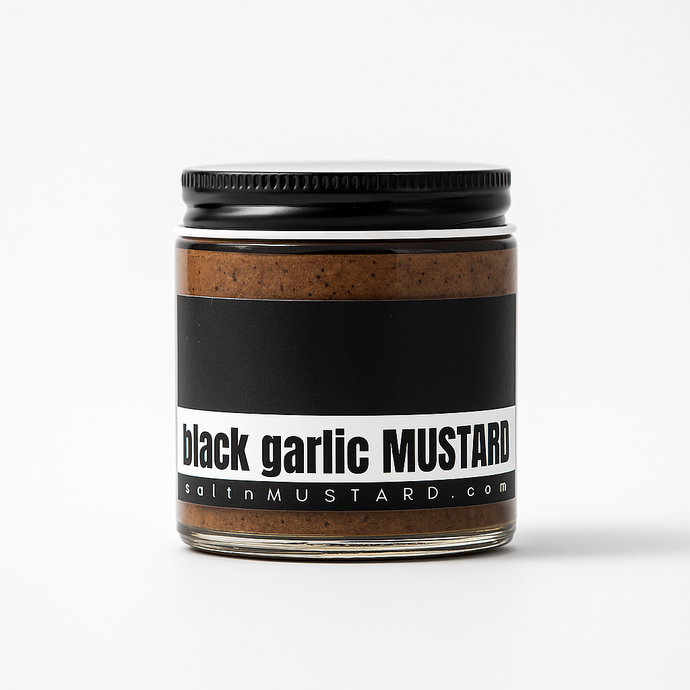 black garlic MUSTARD - salt + MUSTARD